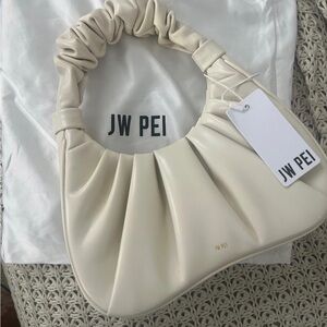JW PEI Women's Gabbi Ruched Hobo Handbag - Cream  (NEW)